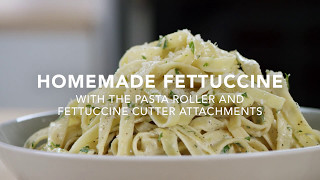 Fettuccine Pasta Recipe with the KitchenAid® Pasta Attachments [upl. by Attoynek943]