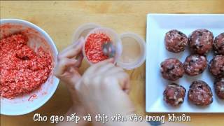 Ngon Hảo Hạng Với ChinSu  Xôi Gấc Bọc Thịt [upl. by Aserat]