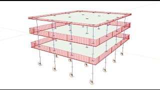 AxisVM 13  flatslab structure  permanent amp imposed loads 2 [upl. by Anitahs]