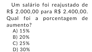 QUESTÃƒO DE PORCENTAGEM IMPERDÃVEL EM PROVA PROIBIDO ERRAR 2 [upl. by Luemas]