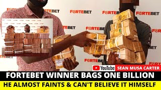 Fortebet Winner Walks Home with One Billion Shillings in Cash After Betting This Little [upl. by Htaeh]