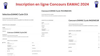 Comment Remplir les formulaires d Inscription sur les concours EAMAC 2024 Tech Ing EAC et CCA [upl. by Zacharia873]