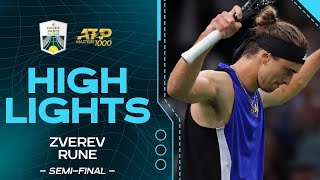 Zverev v Rune semifinal Highlights  Rolex Paris Masters 2024 [upl. by Blakely]