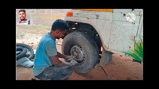 7 00 R15 Tyre replacement  easy method [upl. by Ansev]