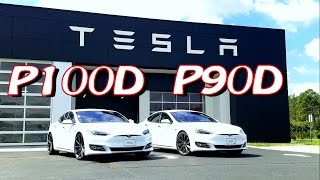 New Delivery  Tesla P100D test vs P90D Ludicrous [upl. by Hsirrehc]