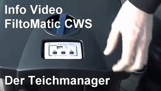 Filtomatic CWS  Video Oase Filtomatic CWS Teichmanger für den Gartenteich [upl. by Aneral]