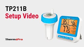 ThermoPro TP211B Wireless Pool Thermometer Setup Video [upl. by Nina]