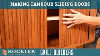 How to Make a Sliding Tambour Door  Rockler Skill Builder [upl. by Mcquoid]