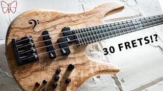 30 FRETS Custom Fodera Bass 👀🦋 [upl. by Esinrahc]