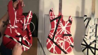 HOW TO PAINT A VAN HALEN EVH FRANKENSTRAT GUITAR PROJECT PULLING THE TAPE PART 2 [upl. by Davie]