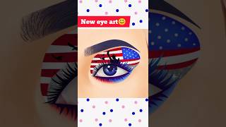 grey glitter eye makeup🌈red blue eye art🇺🇸new eye artshortmakeupasmrasmrsounds [upl. by Winshell336]