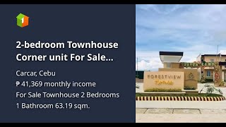 2bedroom Townhouse Corner unit For Sale thru PagIBIG in Carcar Cebu [upl. by Niwroc903]