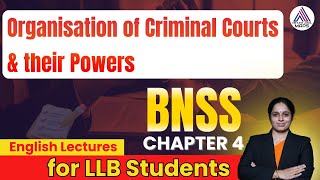 Chapter 4 Organization of Criminal Courts amp their Powers for LLB Students Englishl By Aparna Bhat [upl. by Rehsa]