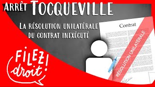 Tocqueville c clinique des ormeaux résolution unilatérale du contrat inexécuté Ccass 13101998 [upl. by Aicak]