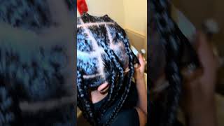 XL Knotless BraidsFirst Time Styling Practice Makes Perfect braids hairshorts fyp shorts grwm [upl. by Anailil]