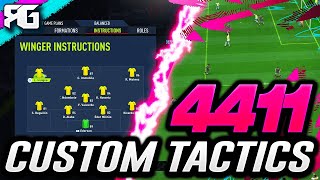 FIFA 22  INSANE BEST 4411 CUSTOM TACTICSINSTRUCTIONS  FIFA 22 ULTIMATE TEAM [upl. by Eiramanna]