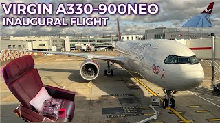 INAUGURAL FLIGHT  Virgin Atlantic brand new A330900neo Premium Economy London Heathrow to Boston [upl. by Shieh619]