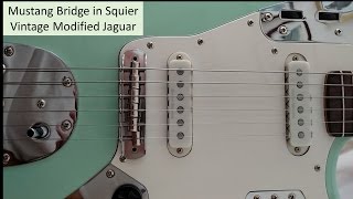 Mustang Bridge in Squier Vintage Modified Jaguar [upl. by Sofer216]