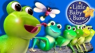 Five Little Speckled Frogs  Nursery Rhymes for Babies by LittleBabyBum  ABCs and 123s [upl. by Einnad188]