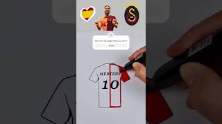 Galatasaray Forması Çizim Galatasaray Amblemi Boyama galatasaray mertens driesmertens art [upl. by Atinram]