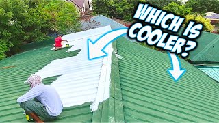 The Incredible Effect of Coating Our Roof w Acrylic White Paint [upl. by Prudie239]