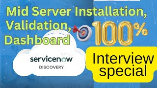 ServiceNow Discovery 6 Mid server installation validation and dashboard navigation [upl. by Ykroc544]