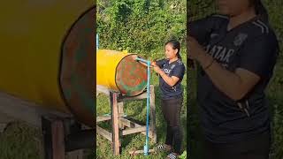 She make free energy water pump pump from the deep well without electricity diy home freeenergy [upl. by Sissie]