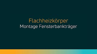 Montage Fensterbankträger an einem Flachheizkörper [upl. by Llieno]