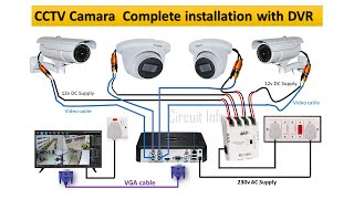 CCTV camera Complete Installation with DVR  Surveillance Closed Circuit TV CircuitInfo [upl. by Stauffer419]