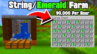 How to Build Infinite String  Emeralds Farm for Minecraft 121 [upl. by Hendrick]