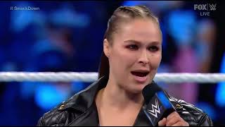 Ronda Rousey botches Promo VERY CRINGE [upl. by Yehs]