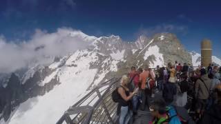 Courmayeur  Funivia SkyWay  Punta Helbronner Monte Bianco  10 luglio 2016 [upl. by Onirefez]