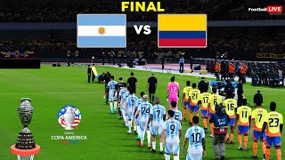 ARGENTINA vs COLOMBIA FINAL  COPA AMÉRICA 2024  PARTIDO COMPLETO  MESSI VS  JUEGO PES REALISTA [upl. by Rapp]