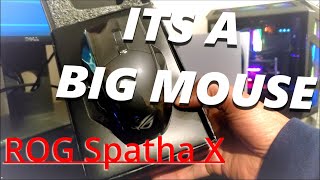 Asus ROG Spatha X Wired Wireless Gaming Mouse Unboxing and Review [upl. by Gualterio]