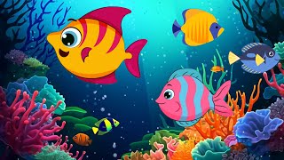 Lullaby Calming Undersea Animation Aquarium Soothing fishes 🐟 Baby Sleep Music [upl. by Potts]