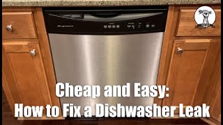 Easy Fix Dishwasher Leak  How to Fix a Leaking Dishwasher [upl. by Yrolam507]