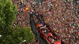 FC Barcelona  La rúa de los campeones de Liga íntegra [upl. by Aihset]