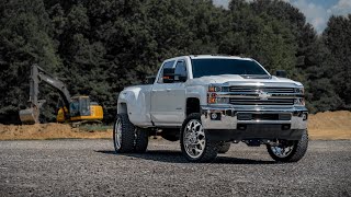 2018 Chevy Dually with 45quot BDS lift on 26quot KG1s and 37quot Furys [upl. by Kissie]