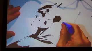 Jim Lee drawing Batman ALV [upl. by Nevin]