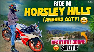 RIDE TO HORSLEY HILLS  ANDHRA OOTY🤩  BEAUTIFUL DRONE SHOTS😍  Telugu Motovlog  Mohith Motovlogs [upl. by Olathe]