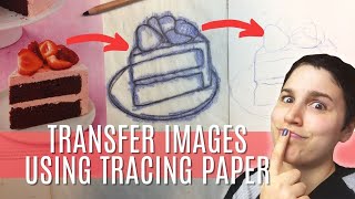 TRANSFER ANY IMAGE WITH TRACING PAPER Tracing Paper tricks to easily transfer drawings onto canvas [upl. by Cinimod]