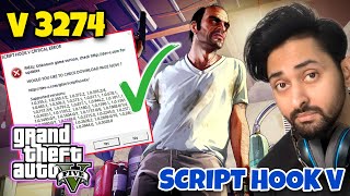 FIXED SCRIPT HOOK V CRITICAL ERROR AFTER GTA 5 UPDATE 3274  SCRIPT HOOK V  GTA 5 MODS HINDIURDU [upl. by Joelynn]