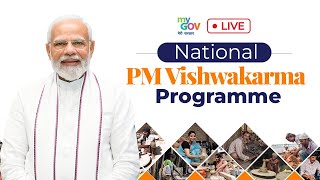 LIVE PM Modi participates in National PM Vishwakarma programme in Wardha Maharashtra [upl. by Gregson532]