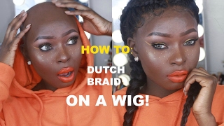 HOW TO DutchTwo Braids  On WIGS [upl. by Bosson]