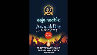 AAJA NACHLE ANNUAL DAY CELEBRATION  St Peters amp St Pauls English High School Meenandadi [upl. by Akialam974]