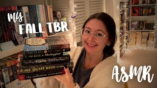 ASMR My Fall TBR🍂📚💤 whispers long nail tapping amp cozy book recs [upl. by Wrennie]