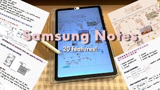 SAMSUNG NOTES  20 features in 11 minutes 📝 in Samsung Galaxy Tab S6 Lite [upl. by Ettener869]