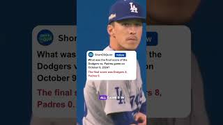 Dodgers vs Padres match final score short20 shorts quizgames youdidntknow mlb doyouknow [upl. by Eniawed]