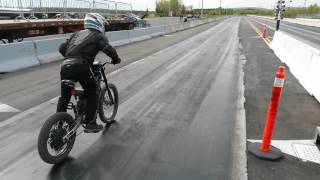 16000W ELECTRIC BICYCLE Drag run 163s 14 mile 70mph run 3 [upl. by Cosette]