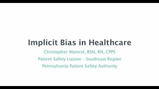 Implicit Bias in Healthcare [upl. by Gabbert]